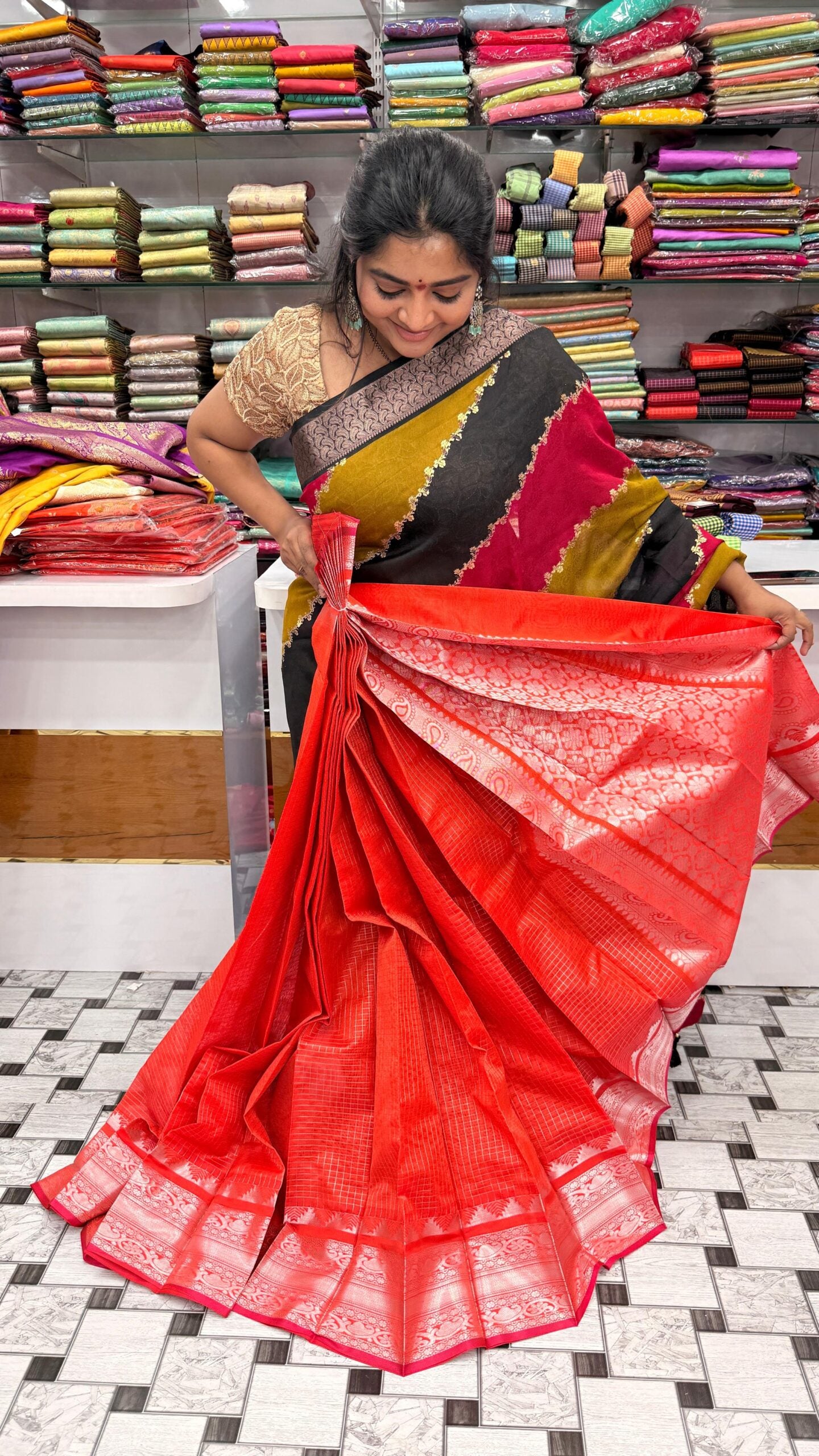 Mangalagiri checks saree