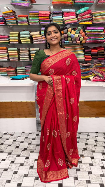 Georgette embroidery work saree