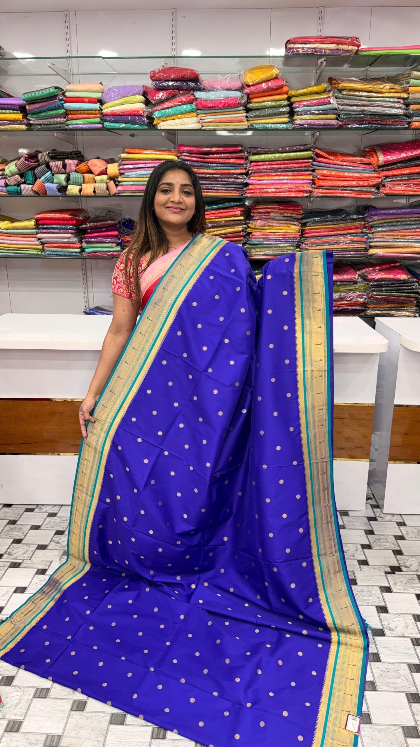 Paithani Royal Blue saree