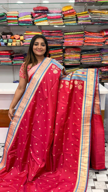 Paithani Red saree