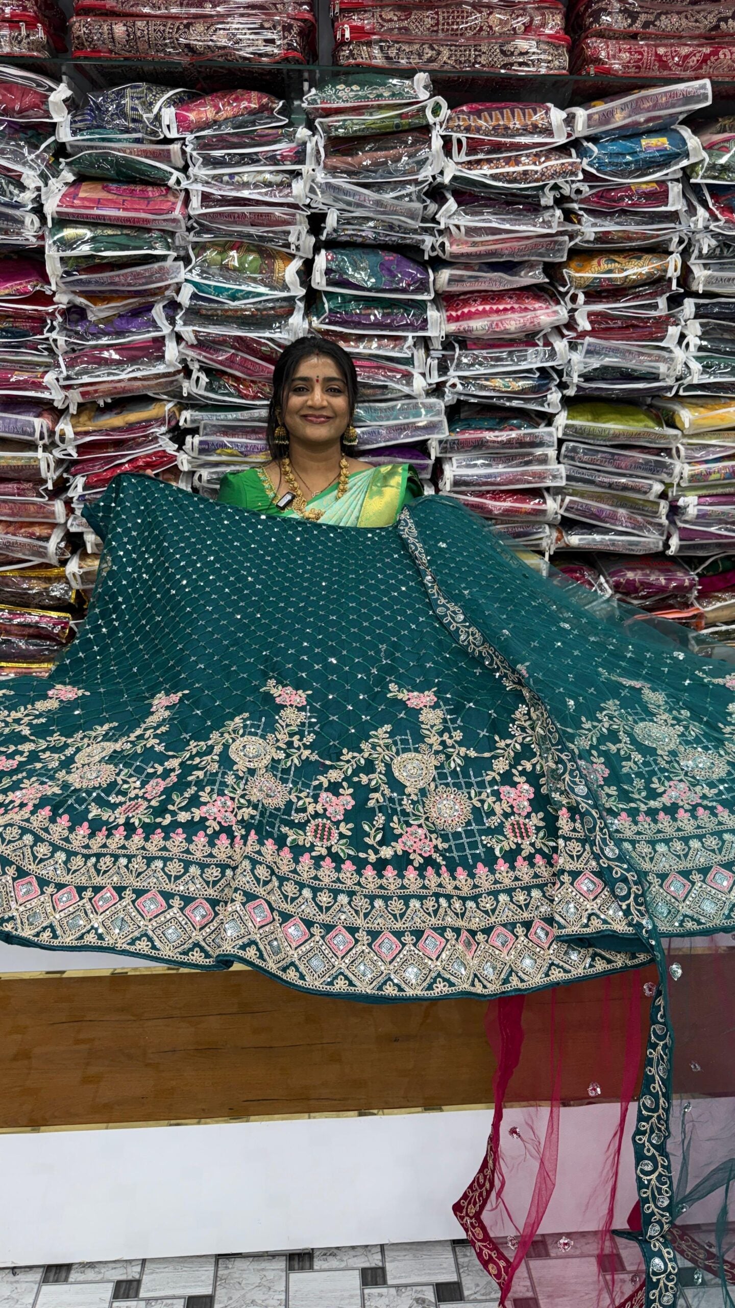 Heavy Netted  Lehanga