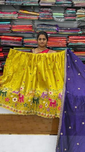 Space silk Half Saree