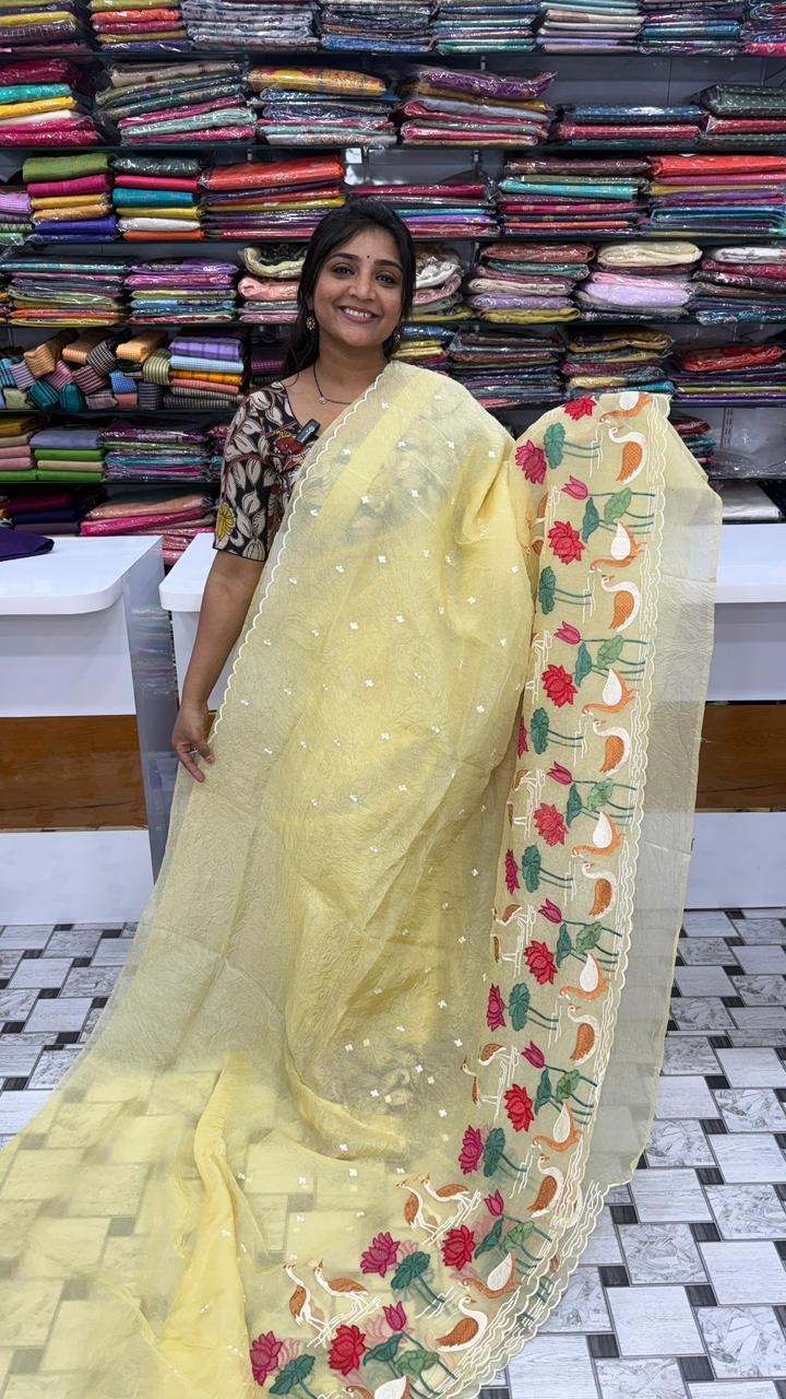Crush Tissue Saree