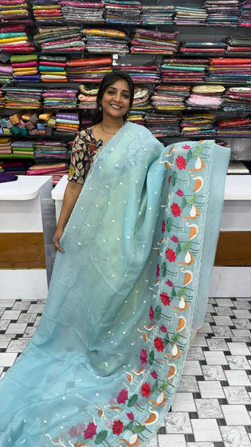 Crush Tissue Saree