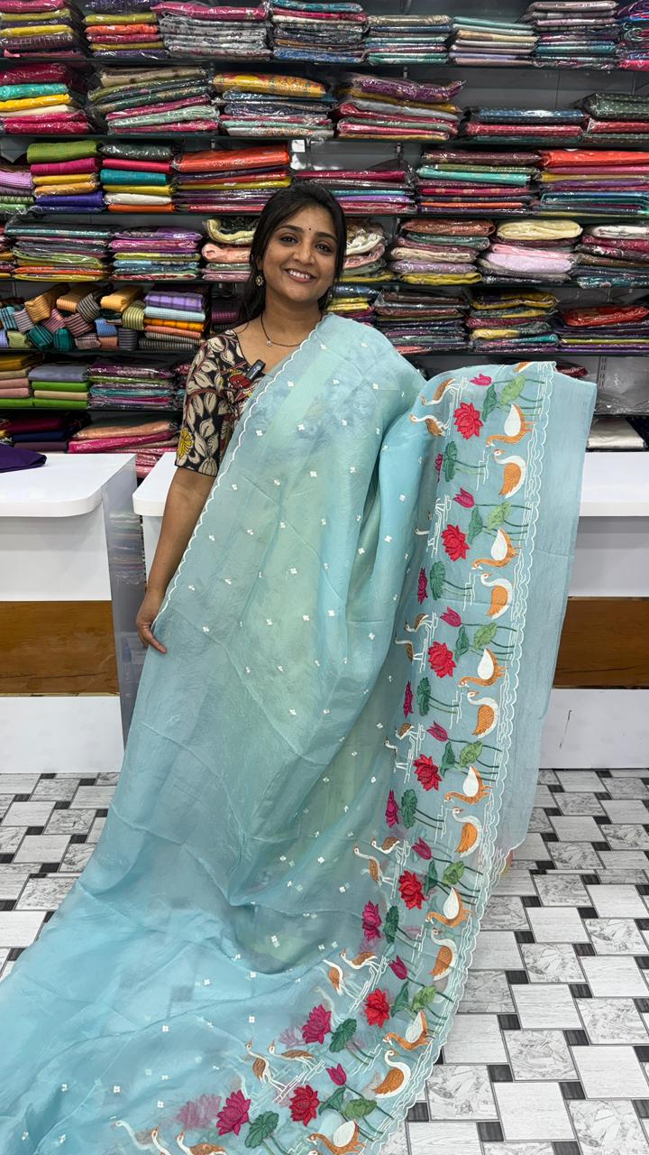 Crush Tissue Saree