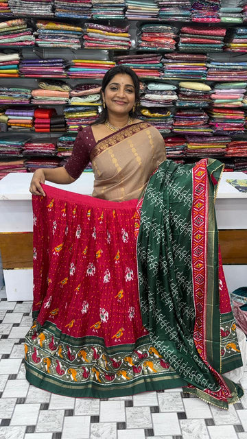 Patola Semi-stitched Half Saree