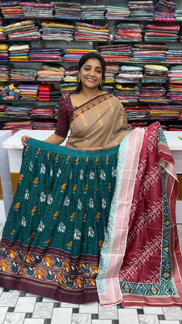 Patola Semi-stitched Half Saree