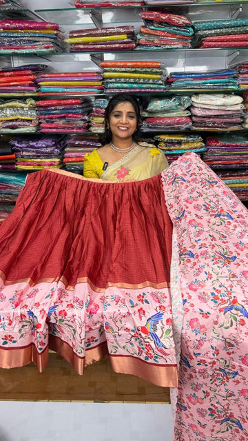 Mangalagiri Checks Half Saree