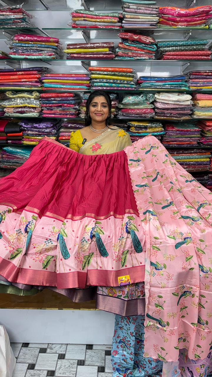 Mangalagiri Checks Half Sarees