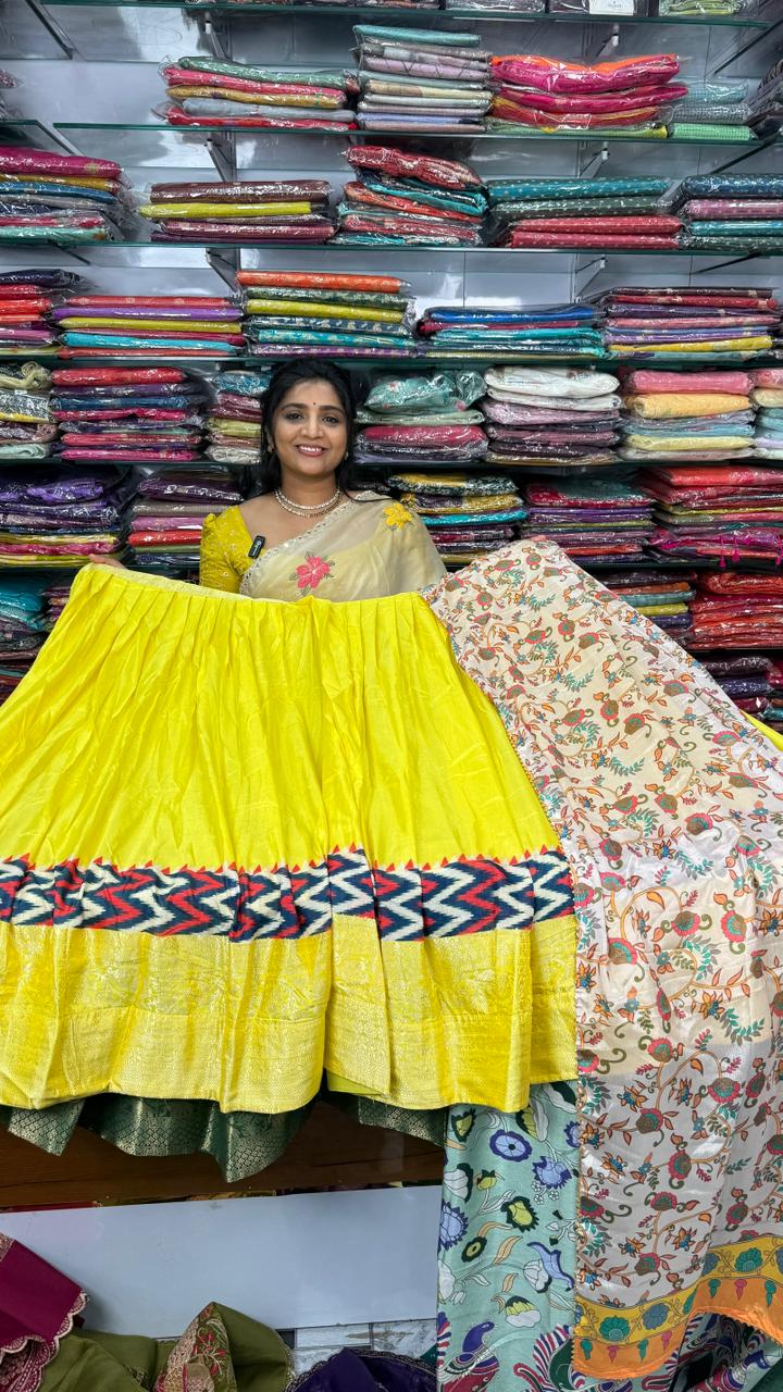 Semi-Stitched Half Sarees