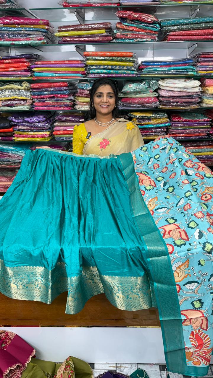 Semi-Stitched Half Sarees