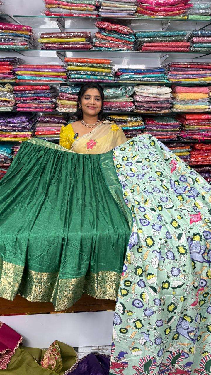 Semi-Stitched Half Sarees