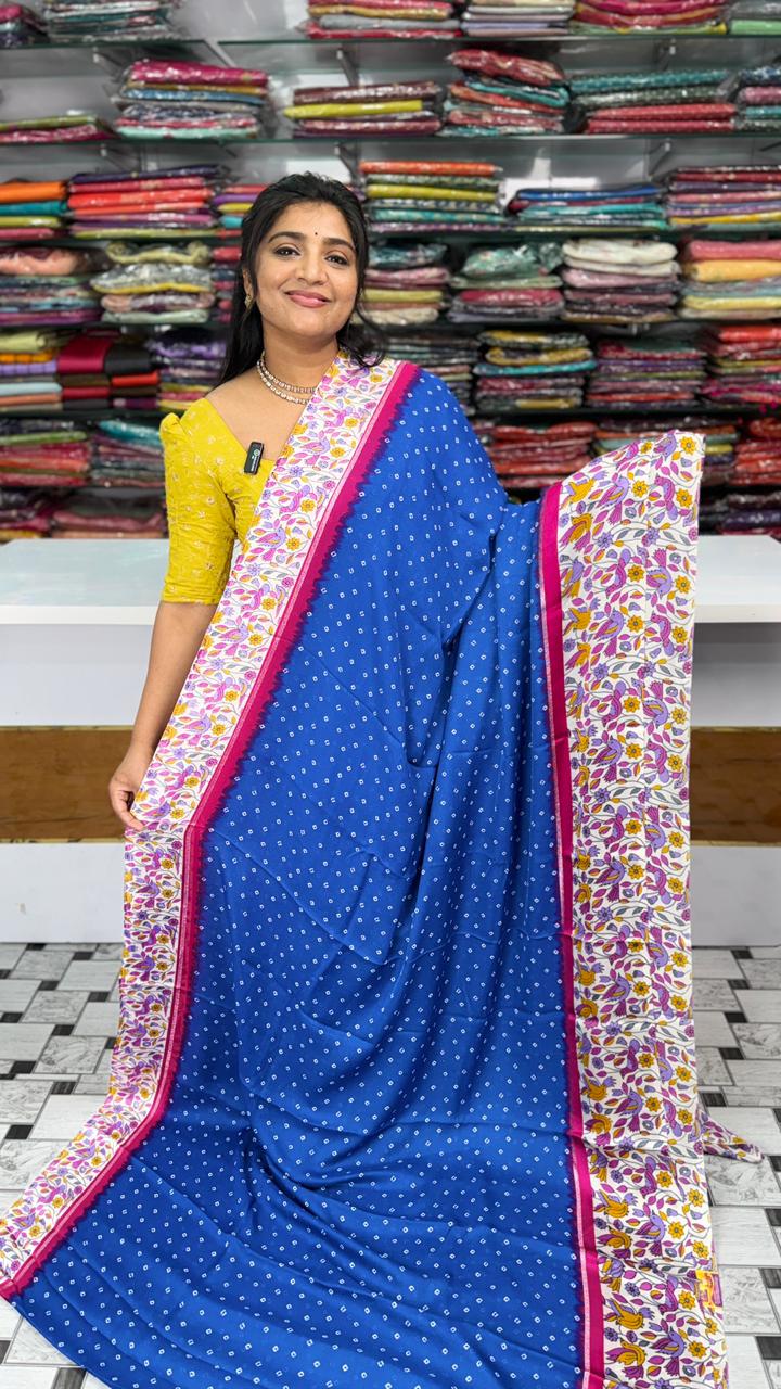 Bandini With Kalamkari Border Saree