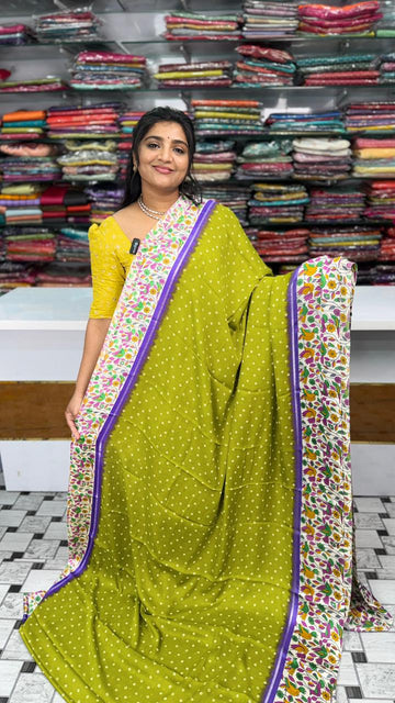 Bandini With Kalamkari Border Saree