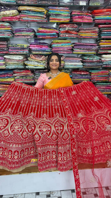 Reception look Half Saree