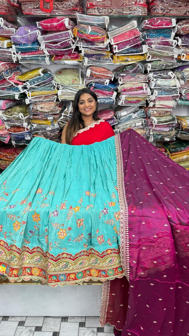 Semi stitched half saree