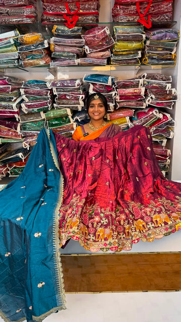 SPACE SILK HALF SAREE